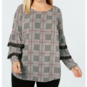 🆕➕ Alfani 💜 Ruffle Sleeves Top